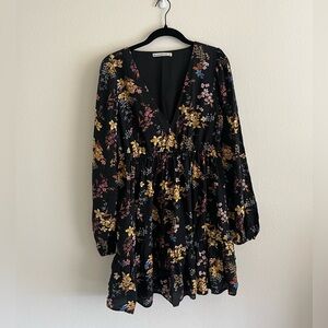 Abercrombie floral long sleeve mini dress